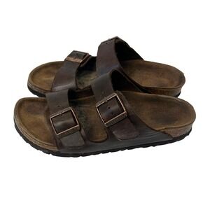 Birkenstock Arizona Leather Double Strap Comfort Sandals Brown Women's 36 US 6
